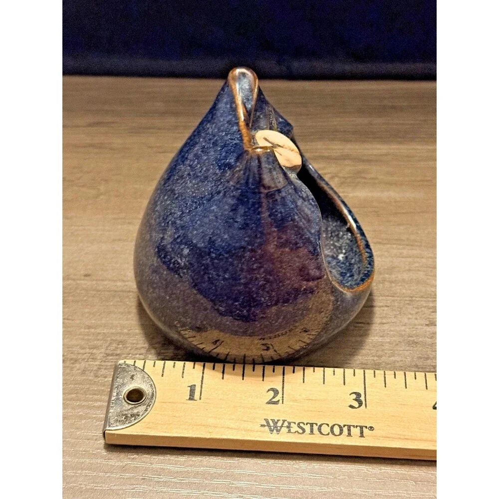 Vintage Ceramic Pottery Candle Holder Studio Art Signed